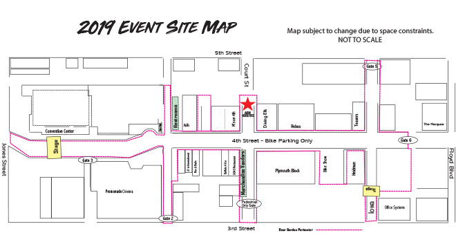 2018 Events Site Map